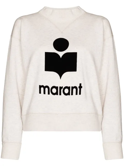 isabel marant étoile moby high neck logo sweatshirt