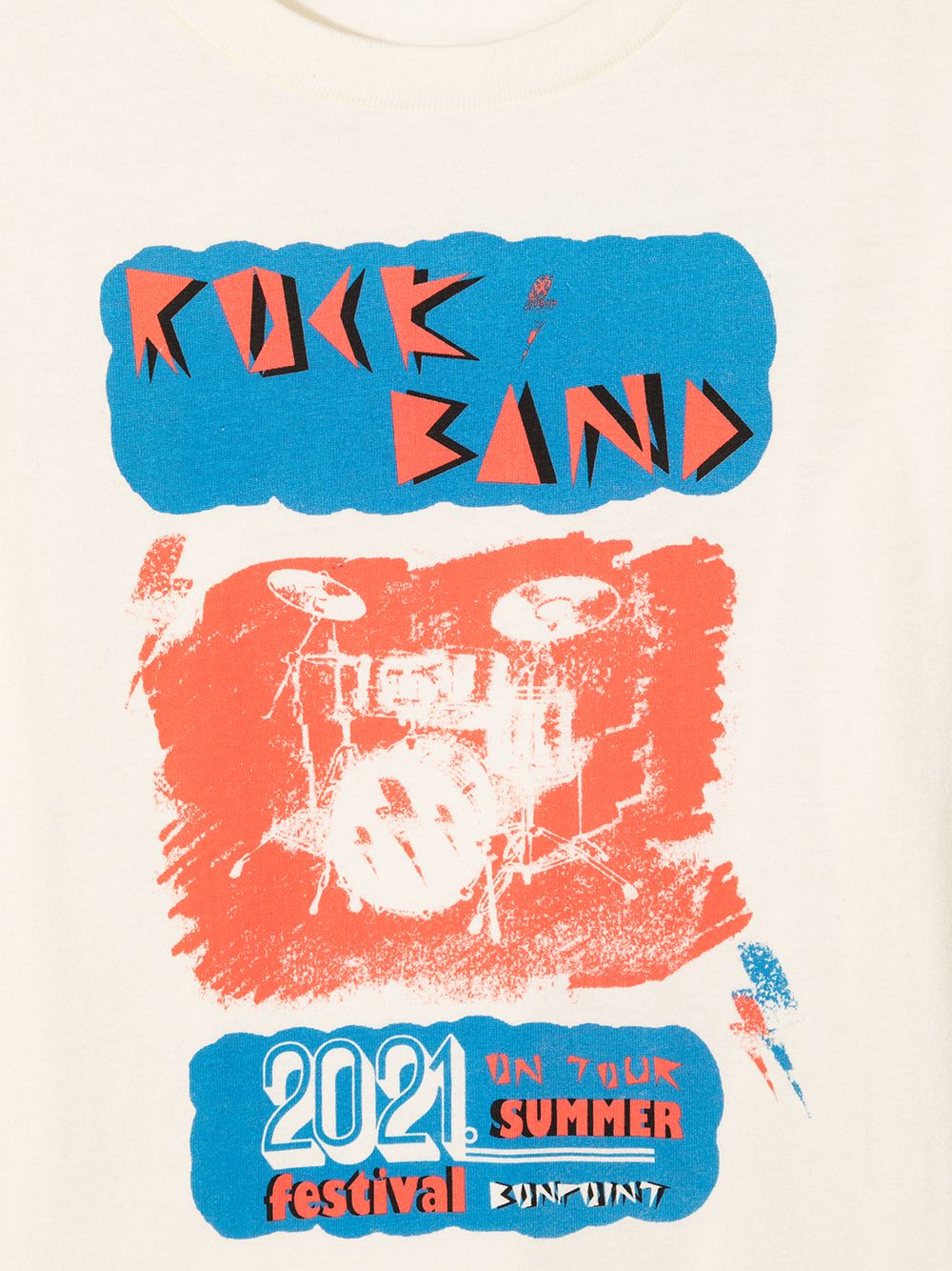 Shop Bonpoint Rock Band T-shirt In Neutrals