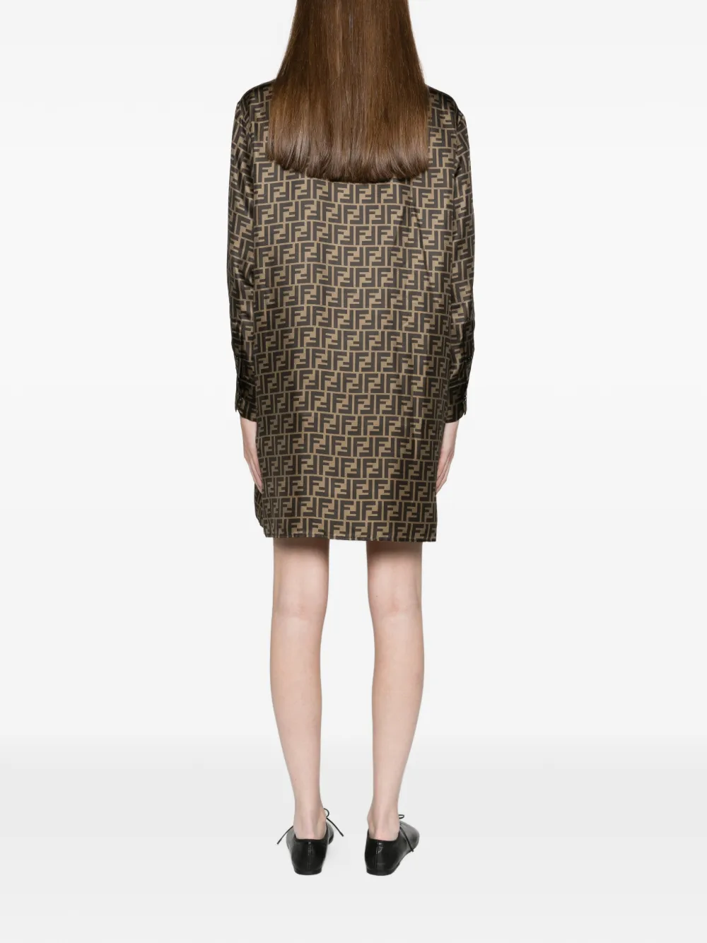 FENDI Twill jurk Bruin