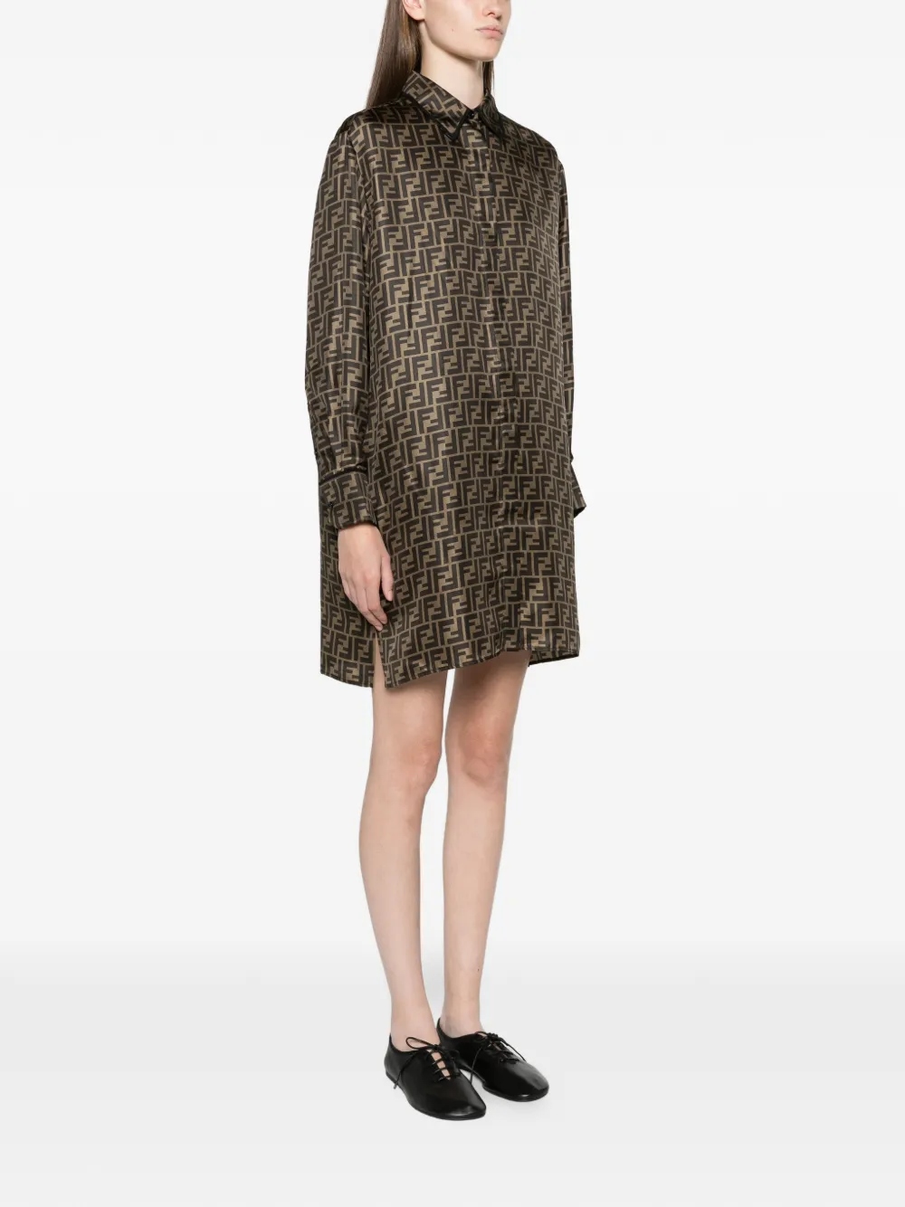 FENDI Twill jurk Bruin