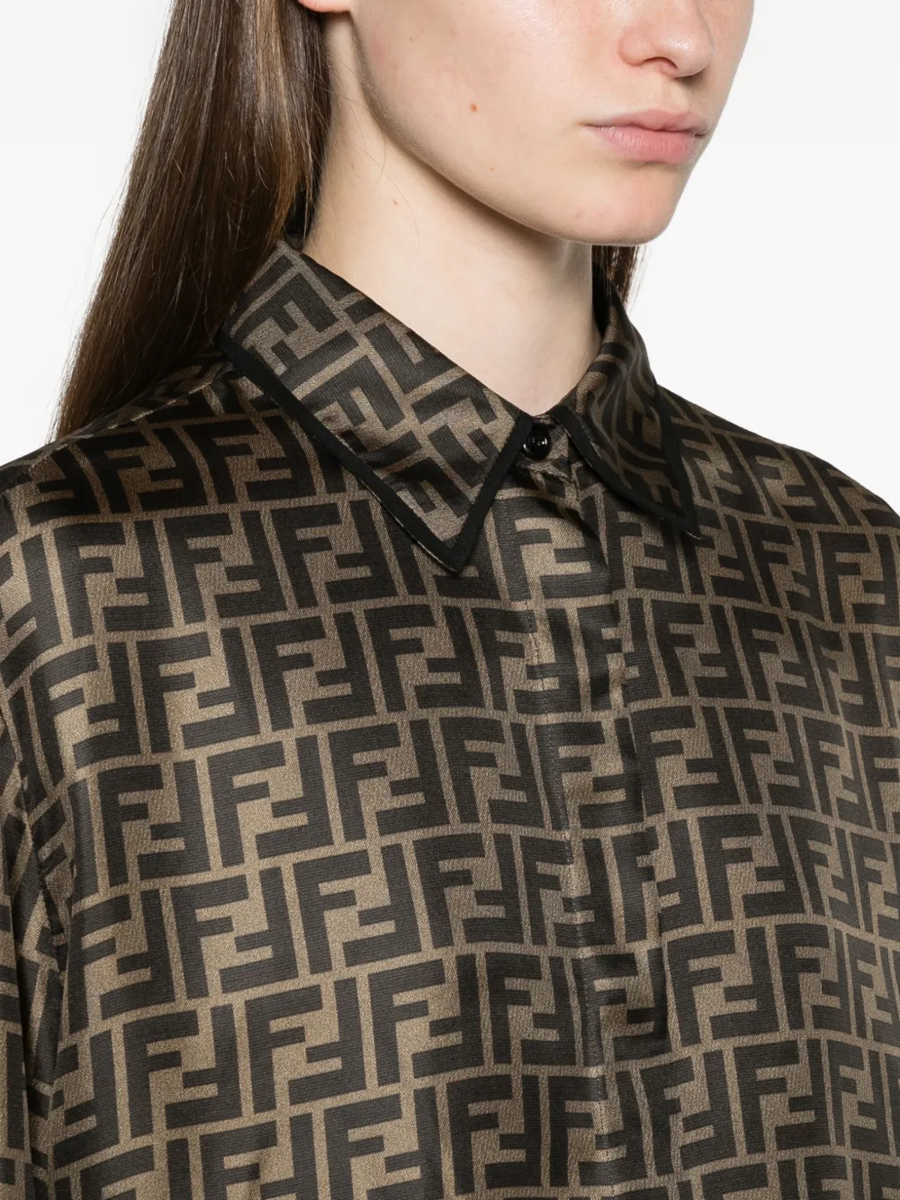FENDI Twill jurk Bruin