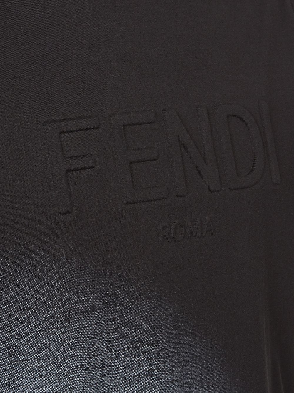 фото Fendi футболка с тисненым логотипом