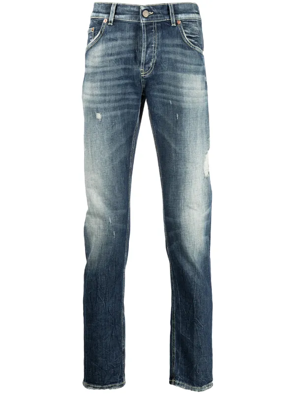 DONDUP Organic cotton-blend Distressed Jeans - Farfetch