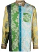 Image 1 of Pierre-Louis Mascia Aloe patchwork print silk shirt