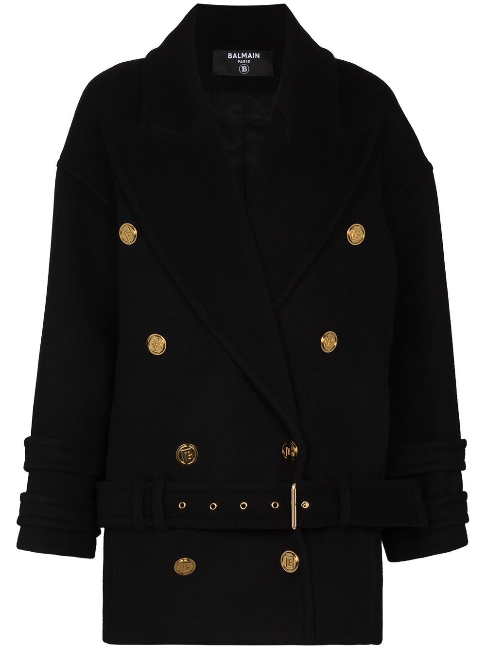 BALMAIN DOUBLE-BREASTED PEACOAT