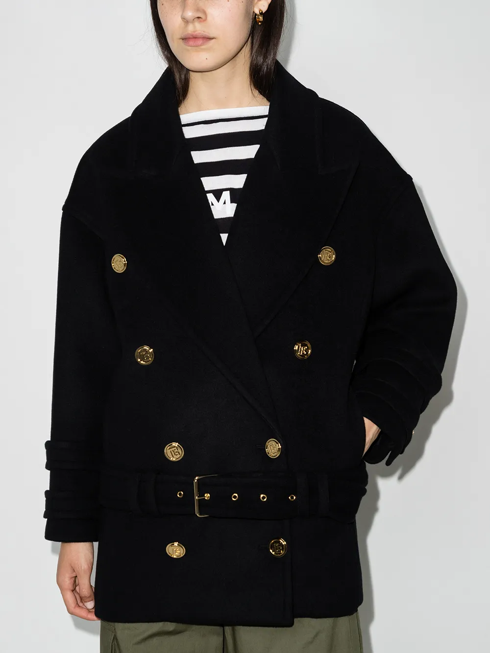Image 2 of Balmain double-breasted peacoat