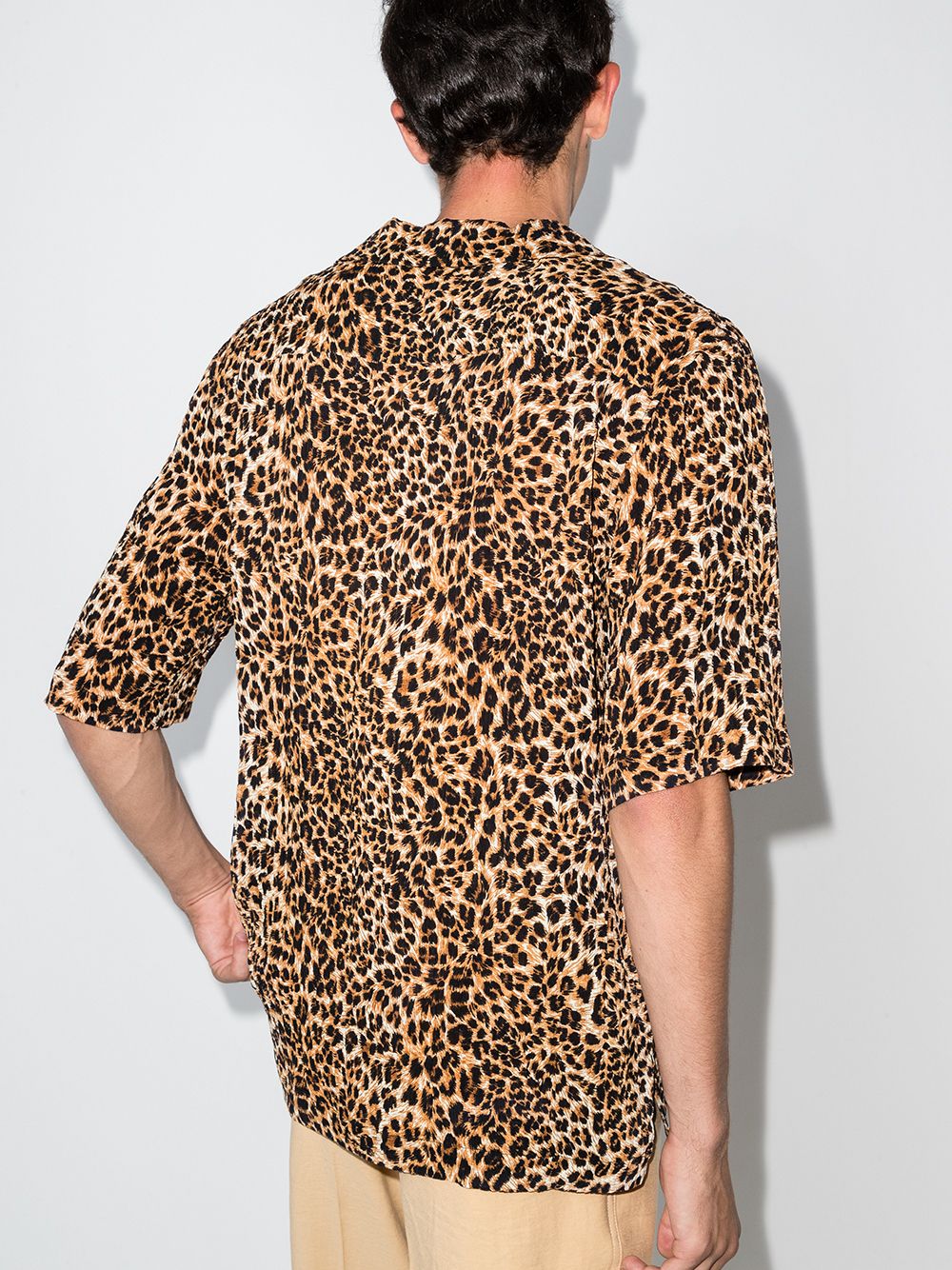 фото Nanushka рубашка bolen с леопардовым принтом
