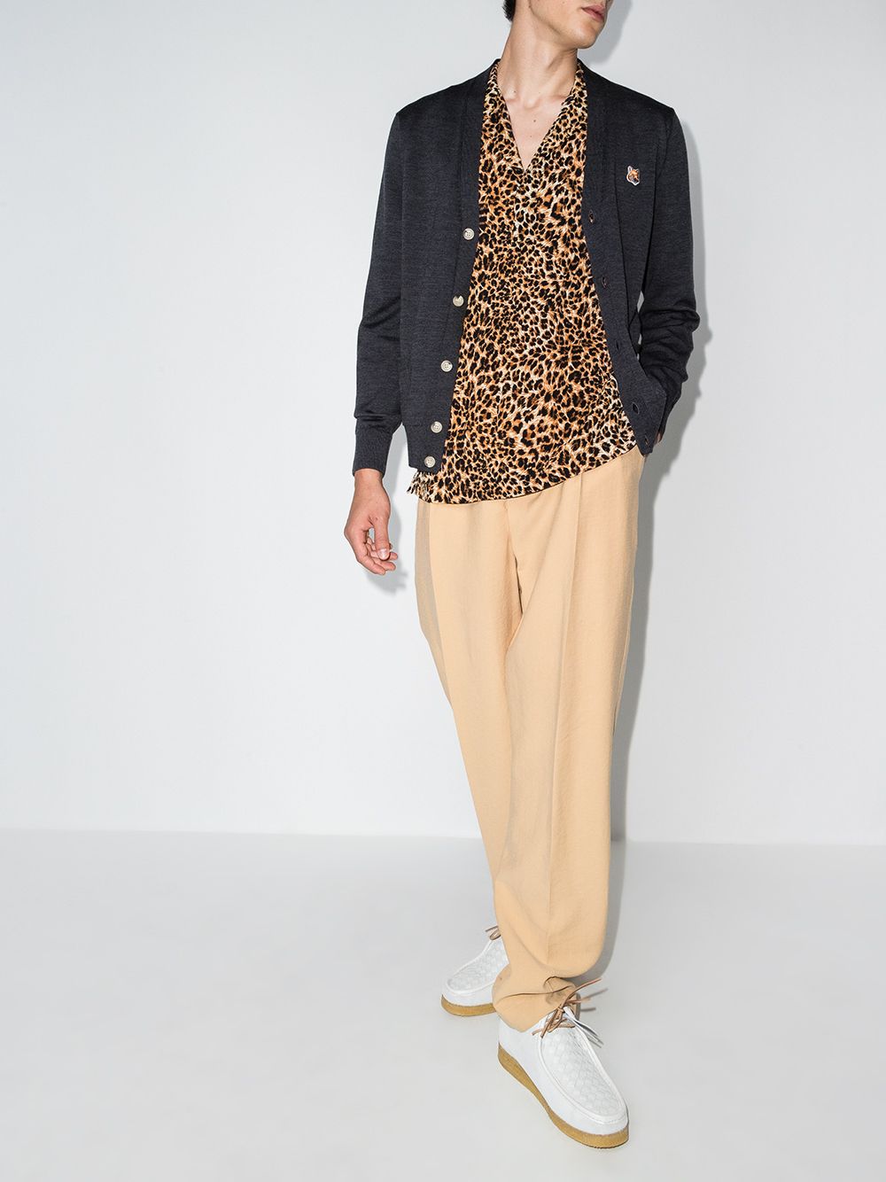 фото Nanushka рубашка bolen с леопардовым принтом
