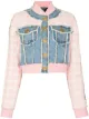 Image 1 of Balmain cropped tweed denim jacket