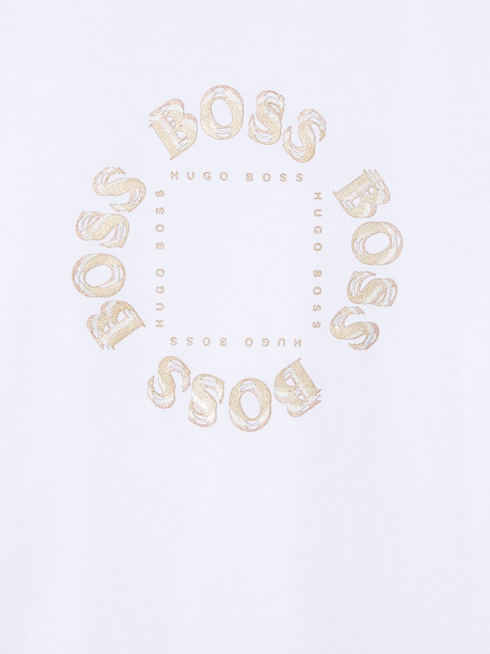 фото Boss kidswear футболка с логотипом и блестками