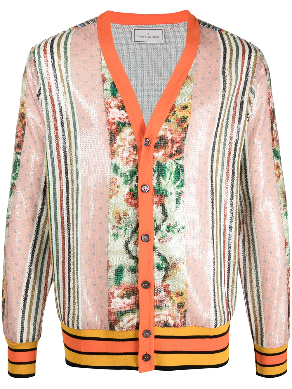 Pierre-Louis Mascia кардиган с пайетками и принтом