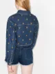 Moschino teddy bear embroidered denim jacket