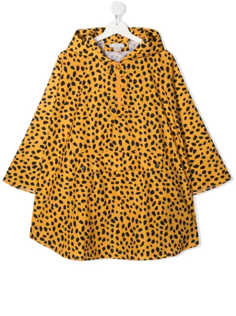 Stella McCartney Kids بونشو بهودي وطبعة جلد الفهد