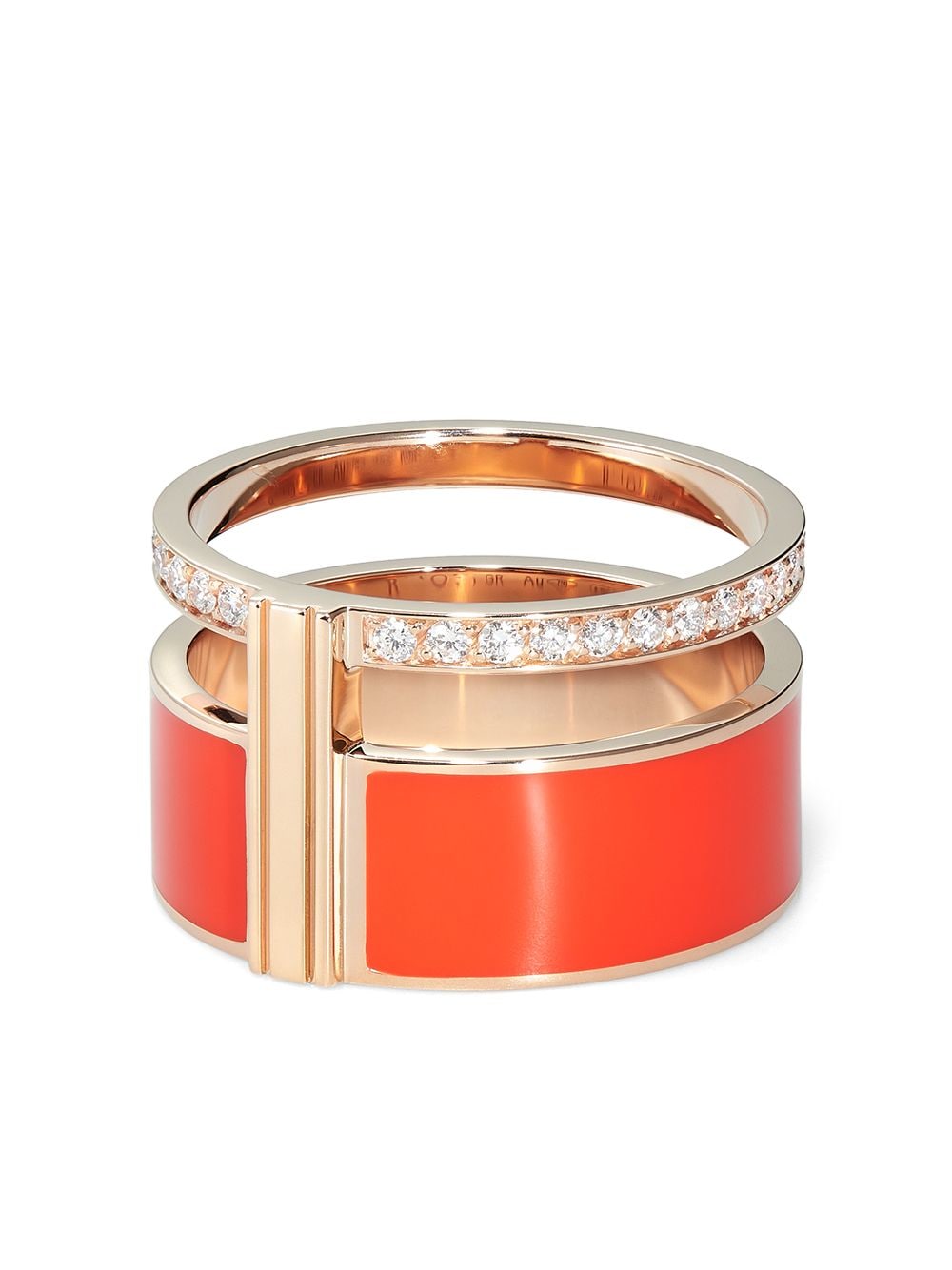 Shop Repossi 18kt Rose Gold Diamond Ring In Rosa