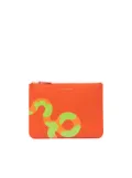 Comme Des Garçons Wallet snake-print card holder - Orange