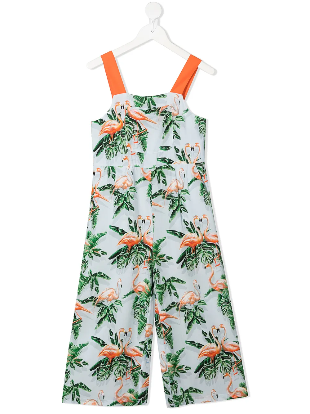 

Stella McCartney Kids jumpsuit con motivo de flamencos - Azul