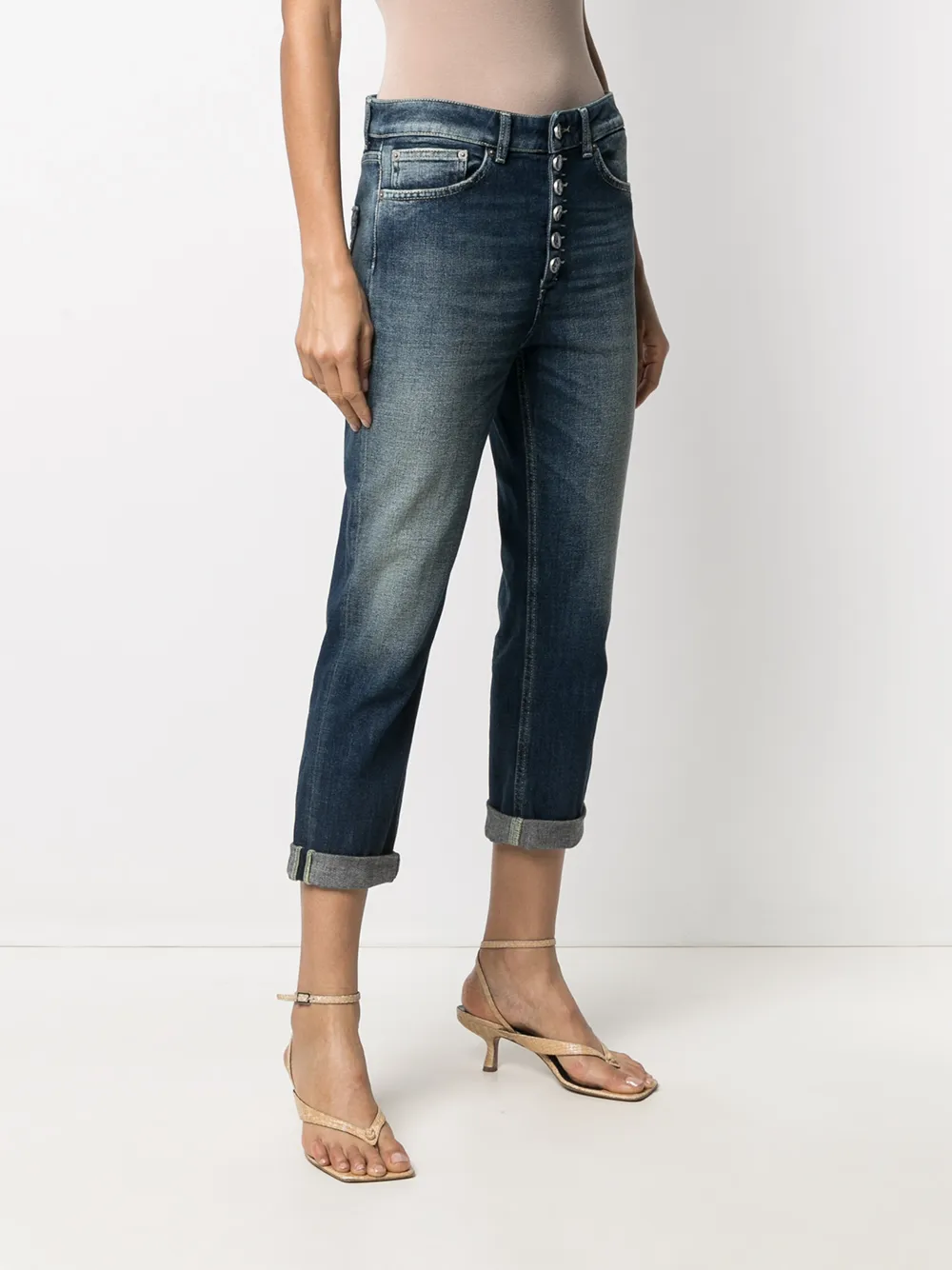 DONDUP Cropped jeans Blauw