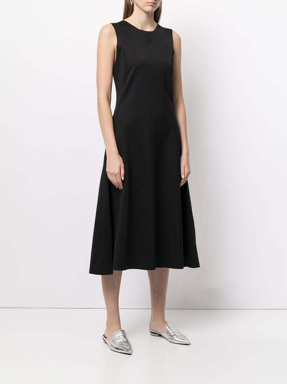 Shop Sulvam Stretch Mid-length Dress In Black