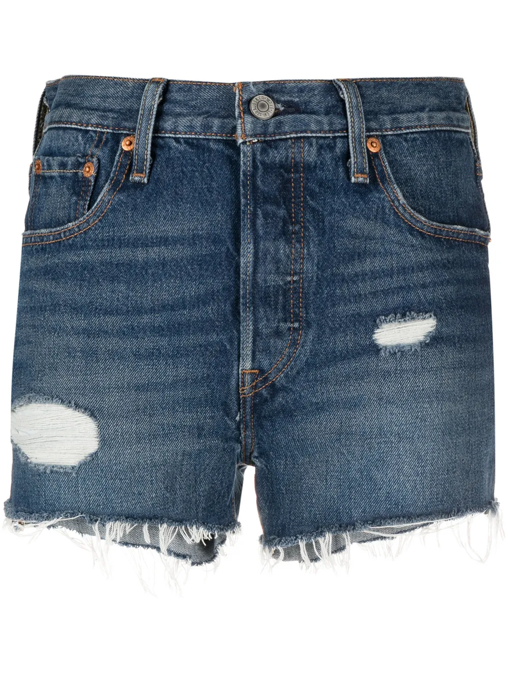 фото Levi's джинсовые шорты с эффектом потертости