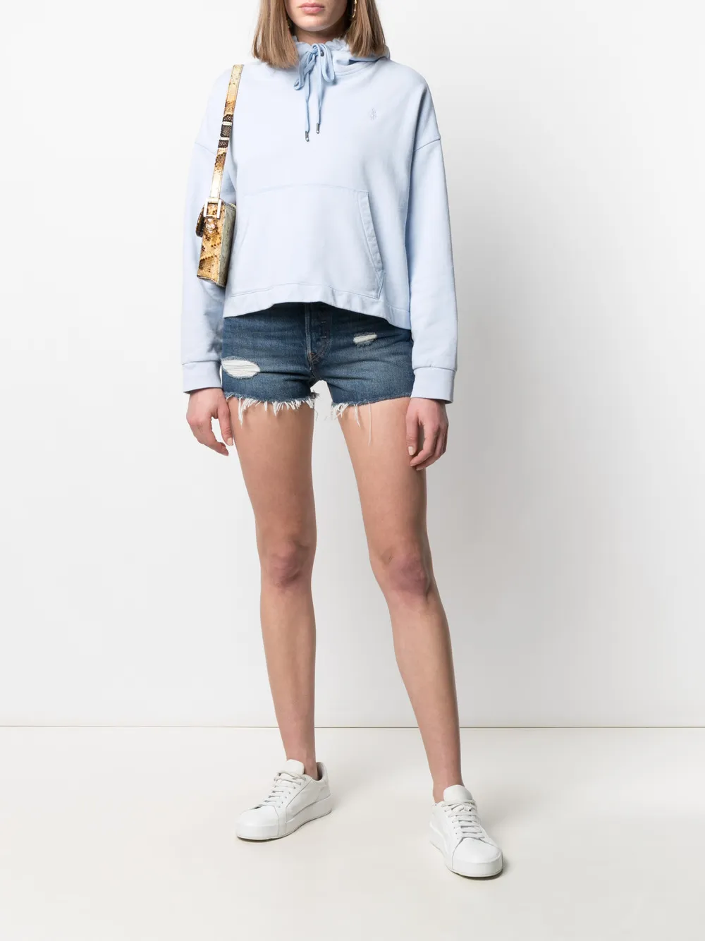 фото Levi's джинсовые шорты с эффектом потертости