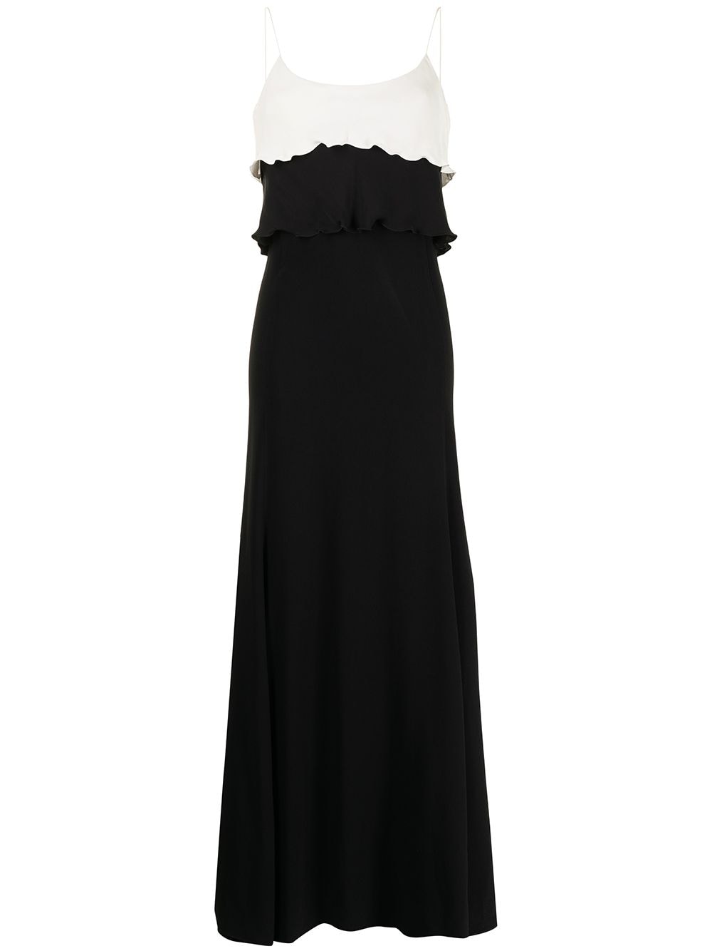 Pre-owned Giorgio Armani Ruffled Detailing Gown In Black