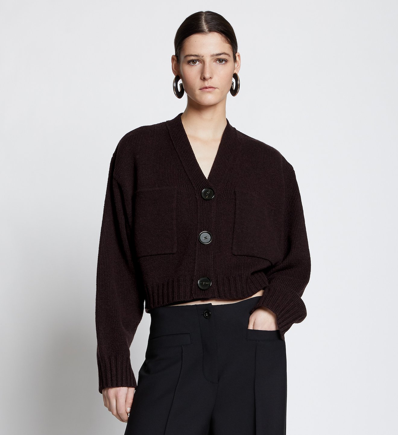 Eco Cashmere Cardigan in purple | Proenza Schouler