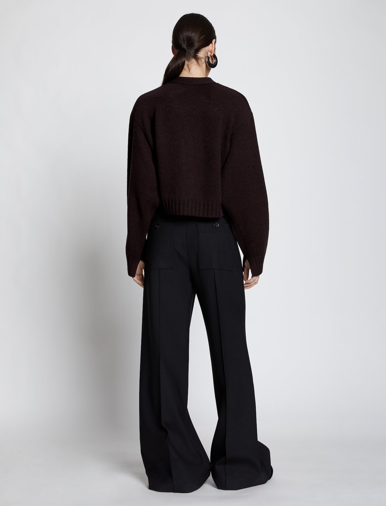 Eco Cashmere Cardigan in purple | Proenza Schouler