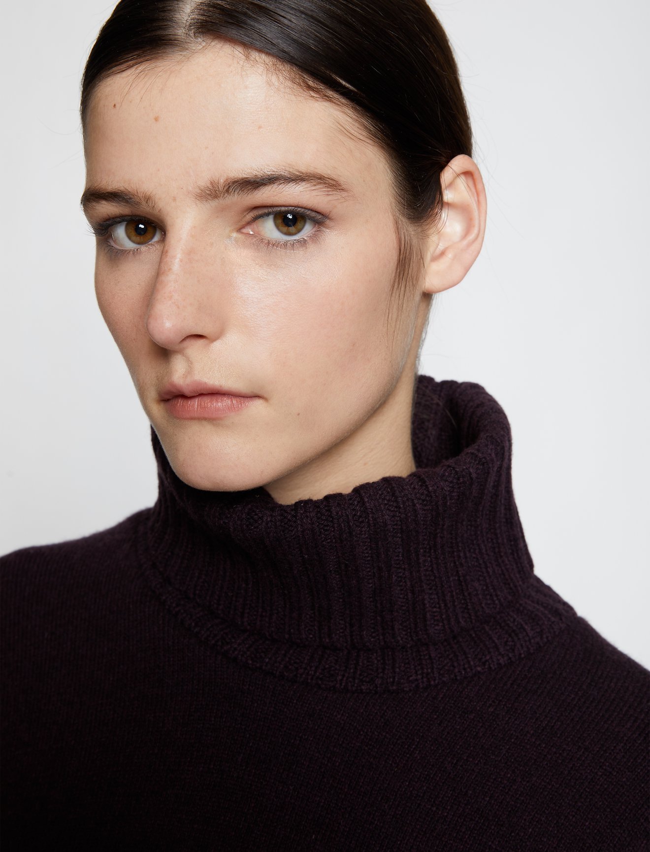 Doubleface Cashmere Oversized Turtleneck in brown | Proenza Schouler