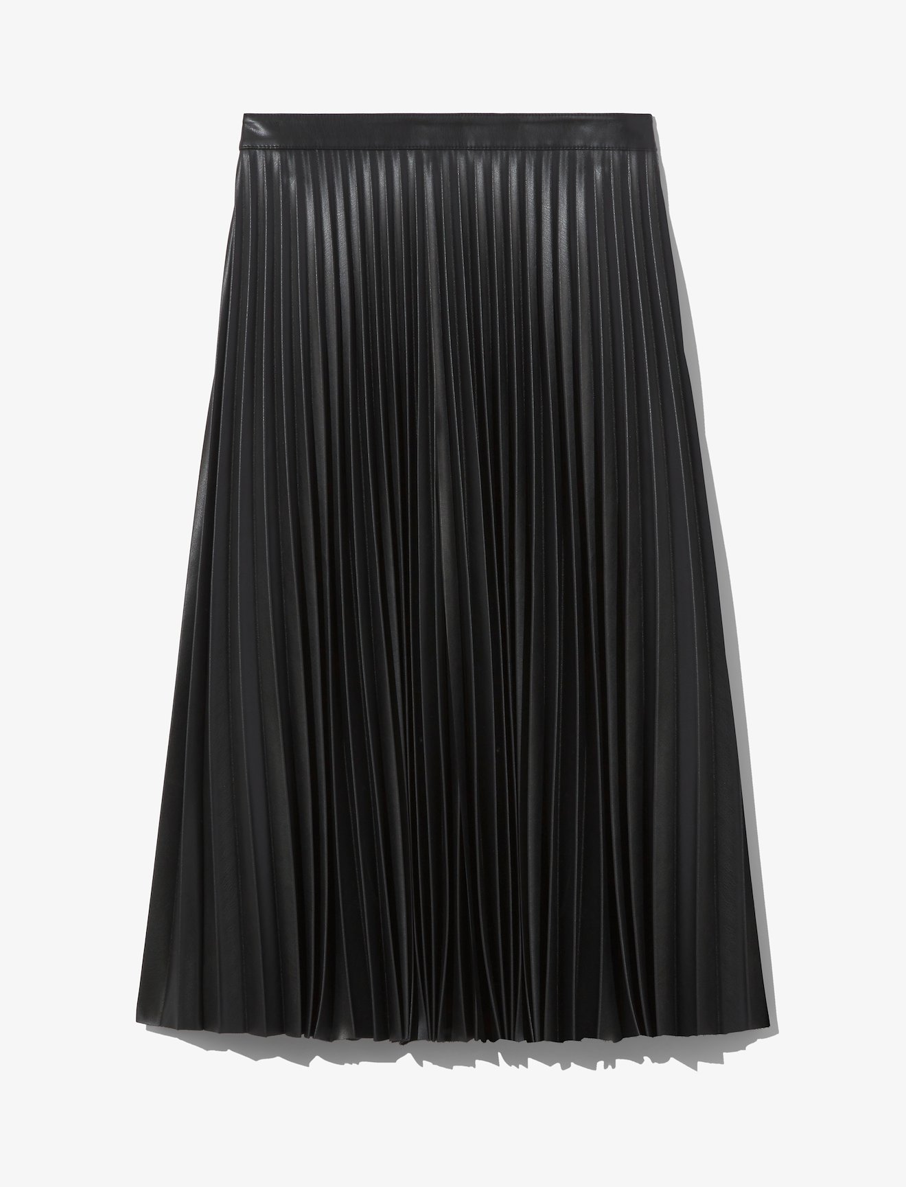 Faux Leather Pleated Skirt #4