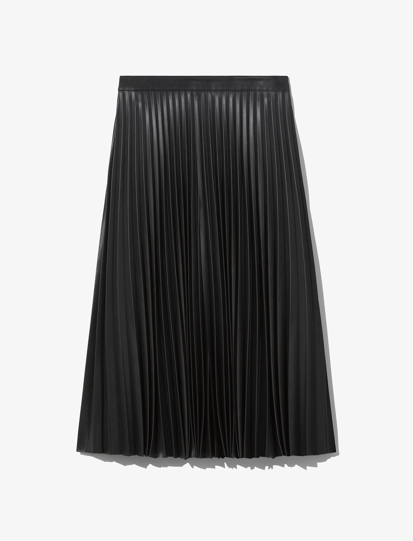 Faux Leather Pleated Skirt in black | Proenza Schouler