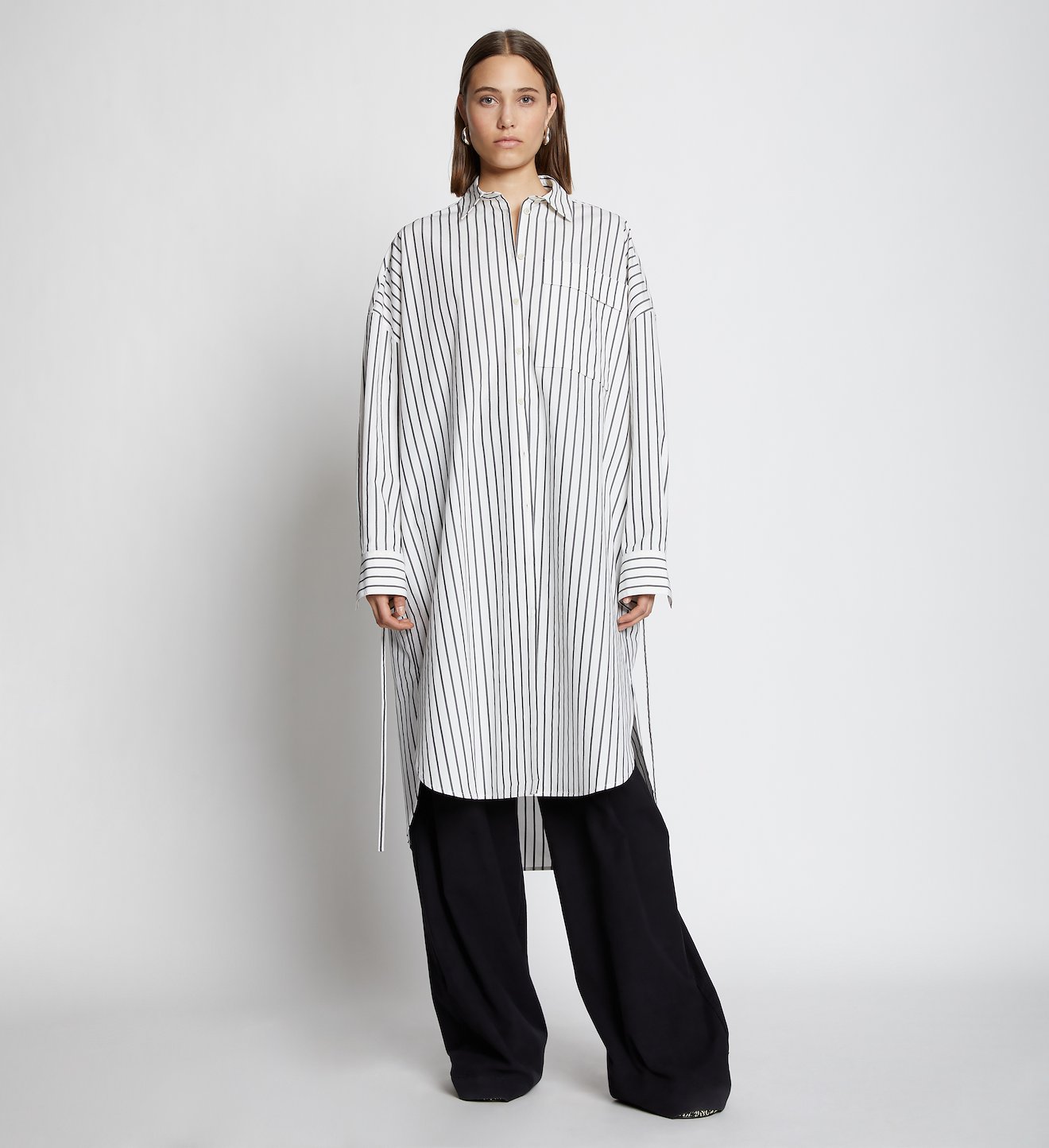 Stripe Poplin Shirt Dress
