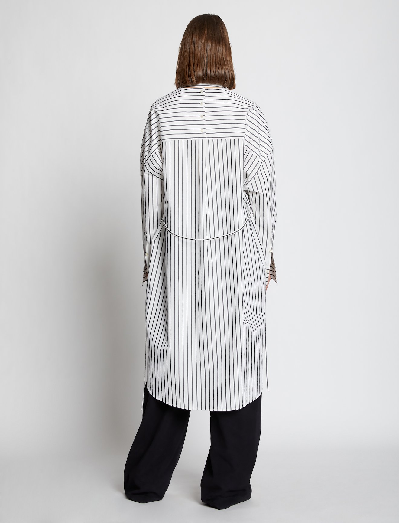 Stripe Poplin Shirt Dress #2