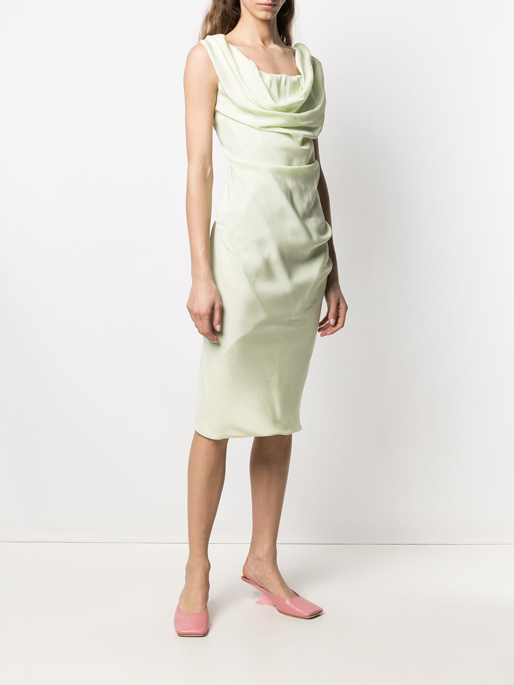 драпированное платье с воротником-хомутом Vivienne Westwood 163723265250