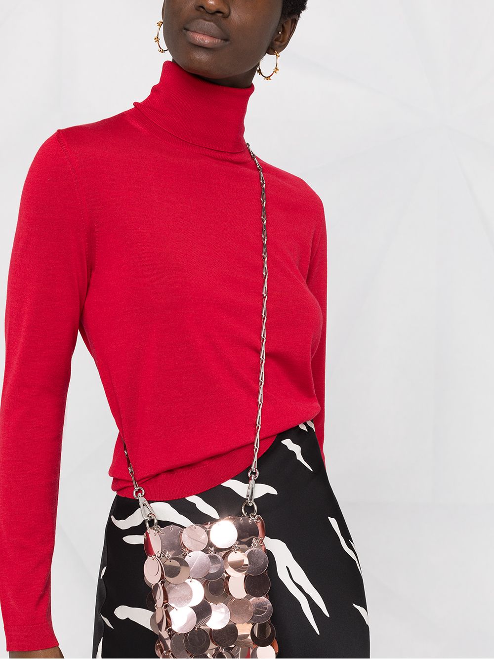 фото Red valentino tulle panel roll-neck jumper