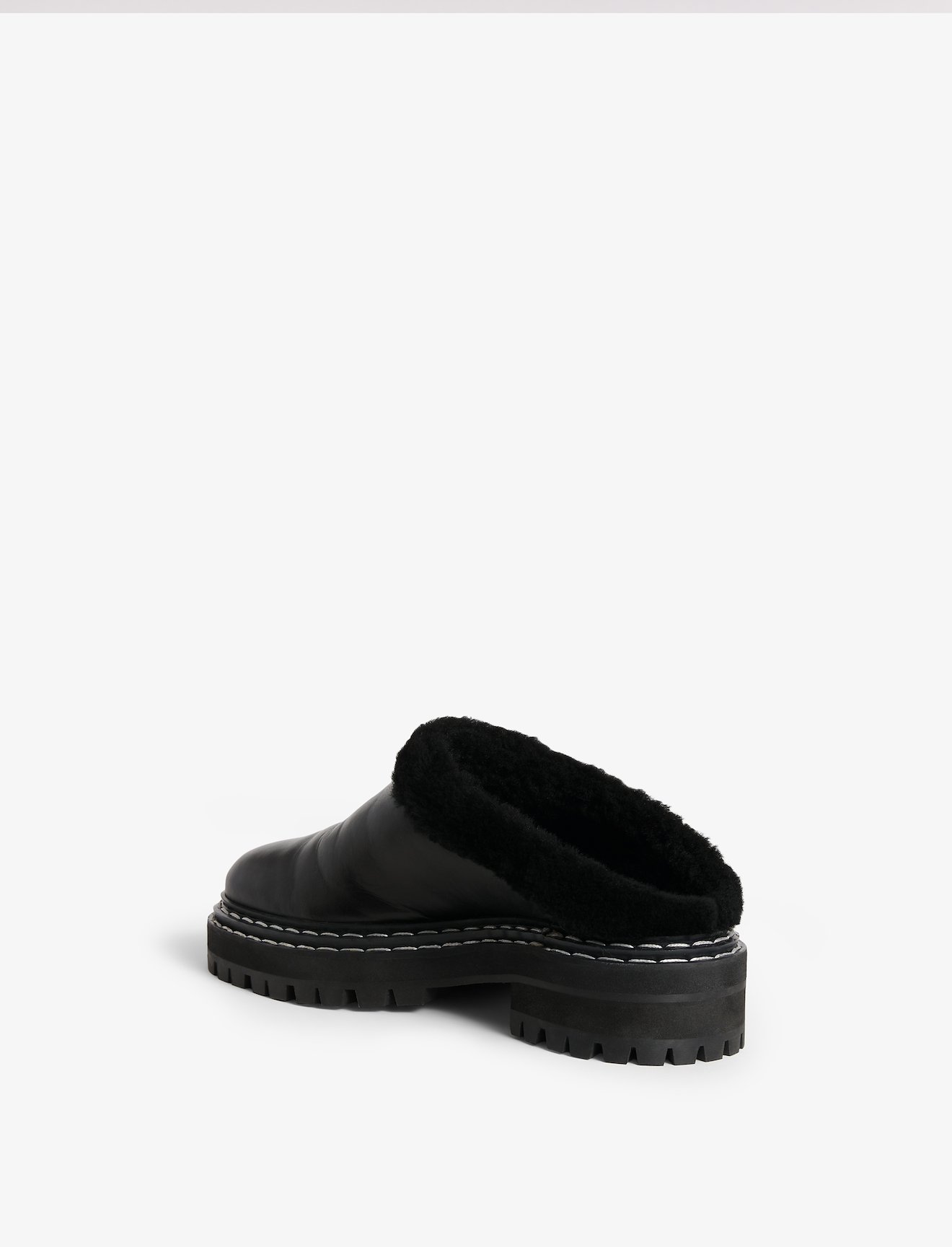 Shearling Lug Sole Mules #2