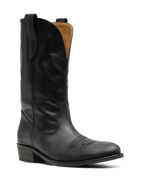 ブーツその他 Via Roma 15 Boots Black Via Roma 15 Leather western-style Boots | Black | FARFETCH