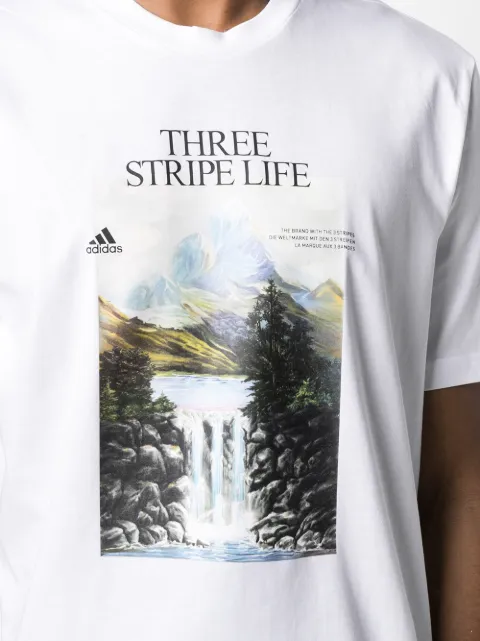 adidas graphic-print cotton T-shirt 