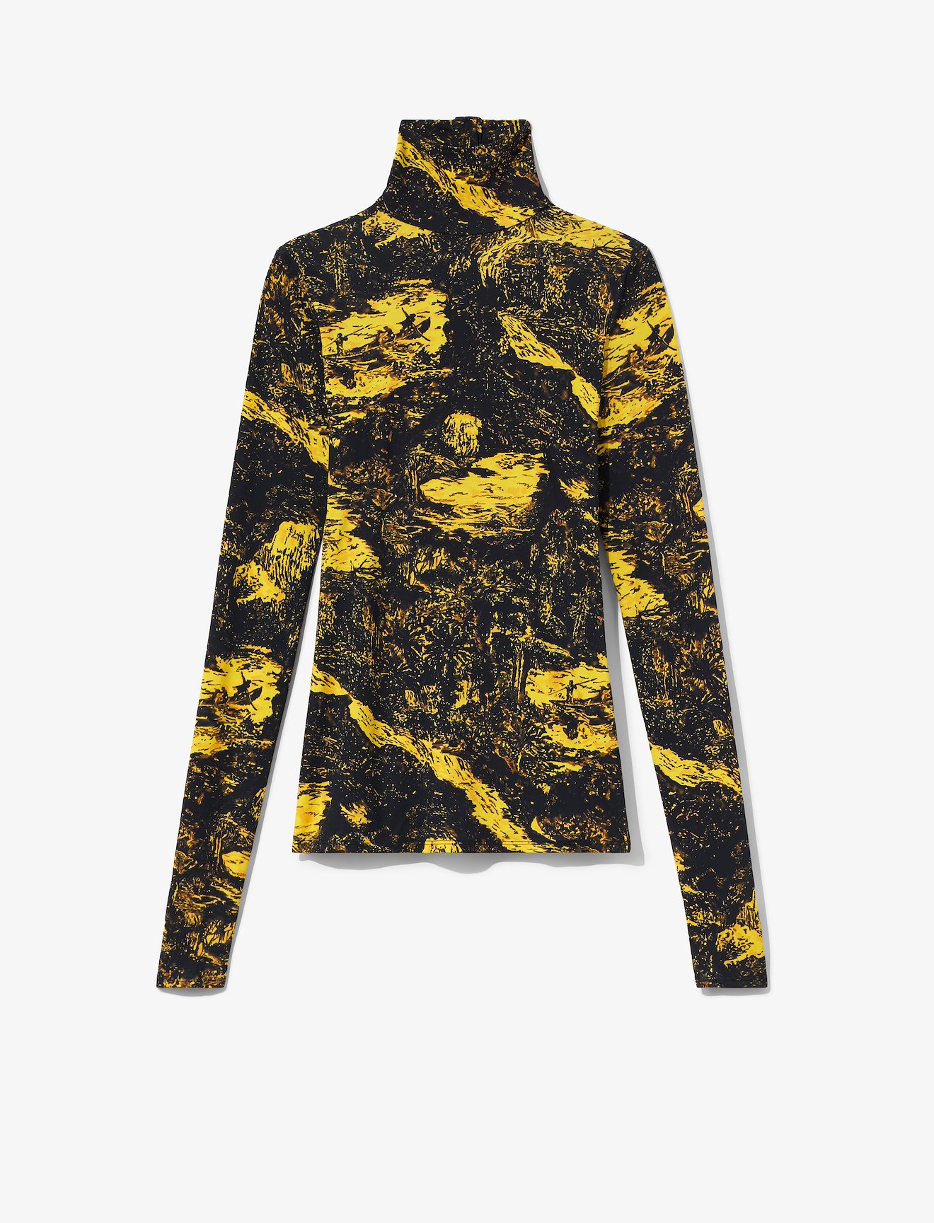 Swirl Print Jersey Turtleneck Top #4