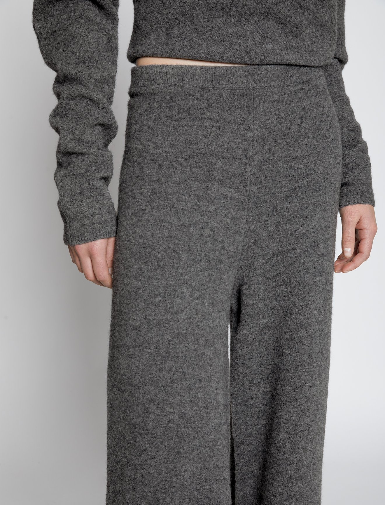 Wool Blend Wide Leg Pants #3
