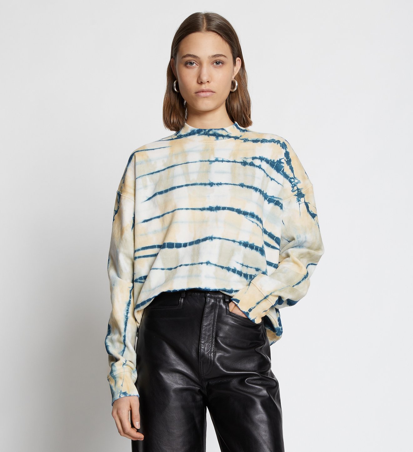 Tie Dye Sweatshirt in blue | Proenza Schouler