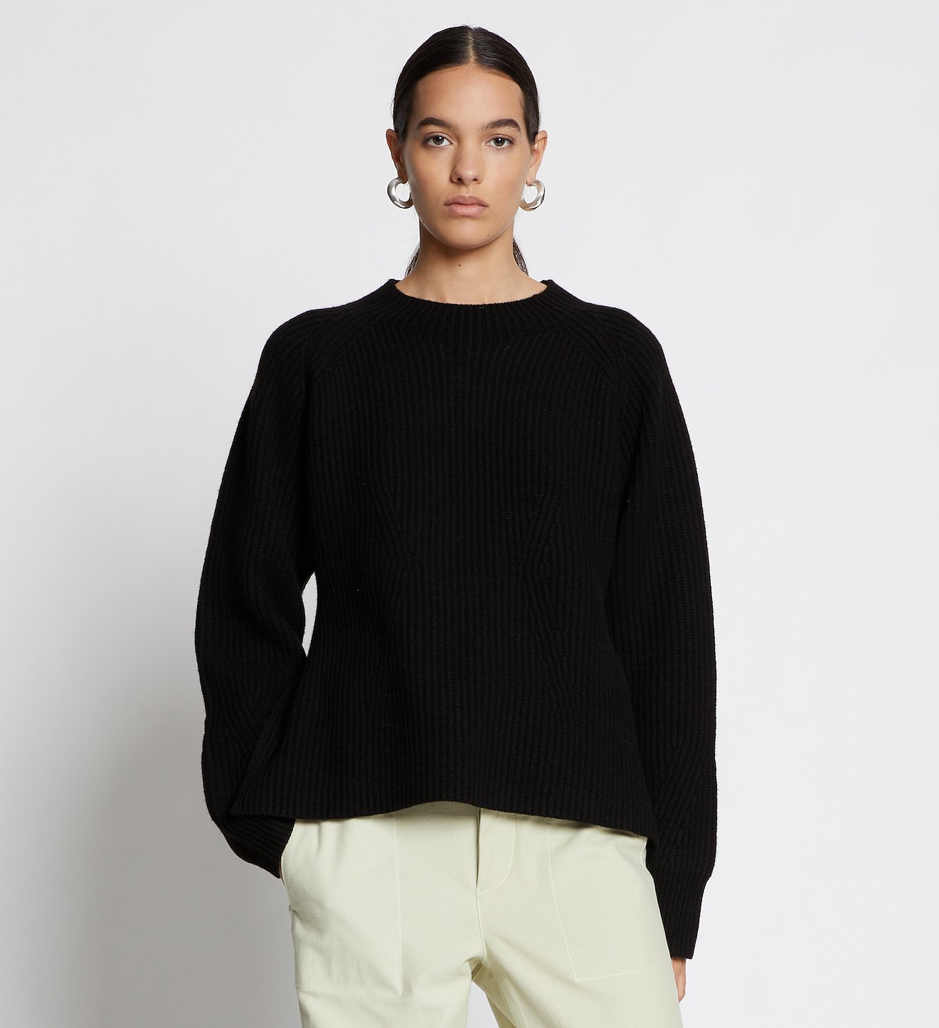 Cashmere Wool Sweater in black | Proenza Schouler