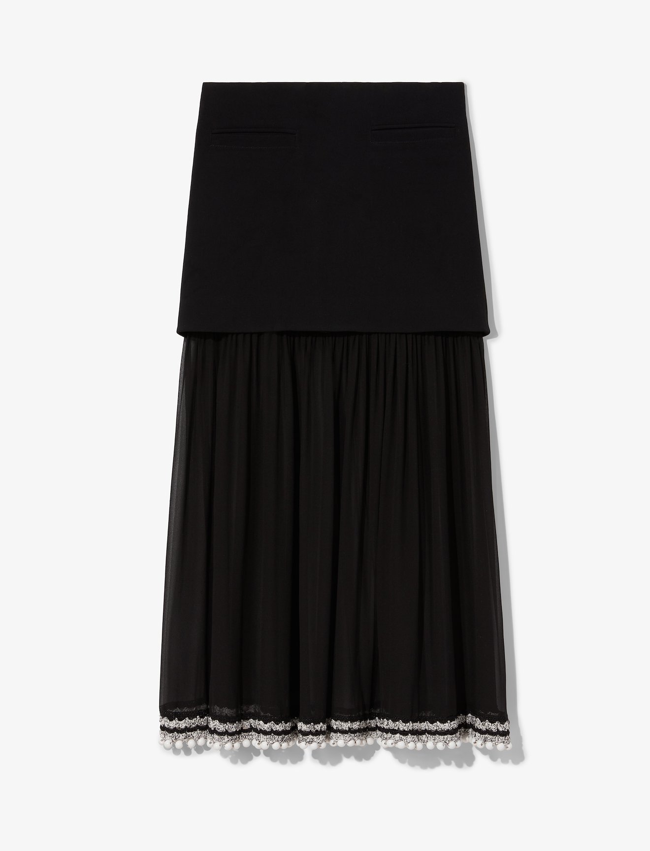 Pieced Chiffon Crochet Border Skirt #4