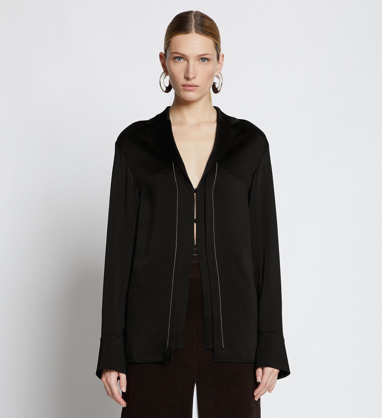 Hammered Satin Shirt