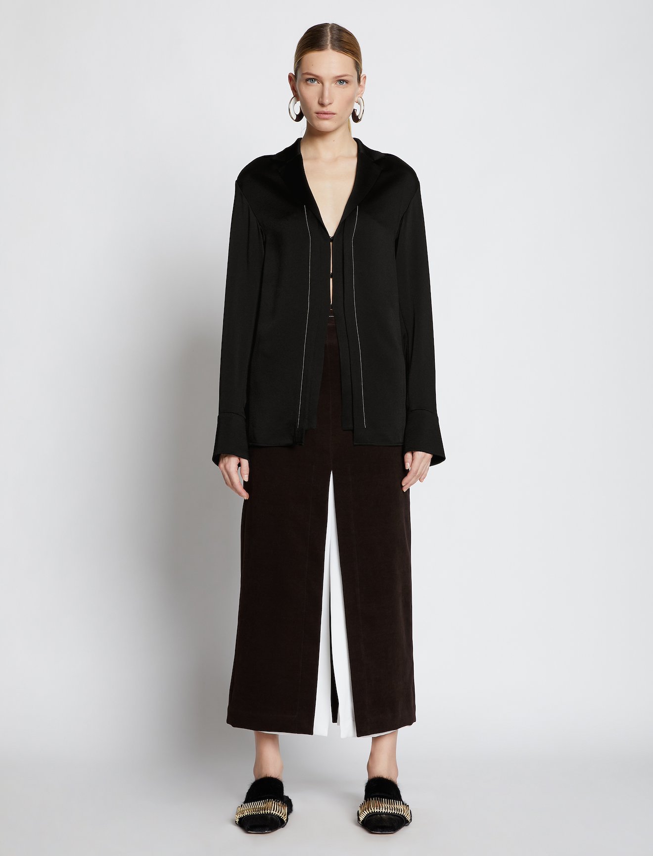 Hammered Satin Shirt #1