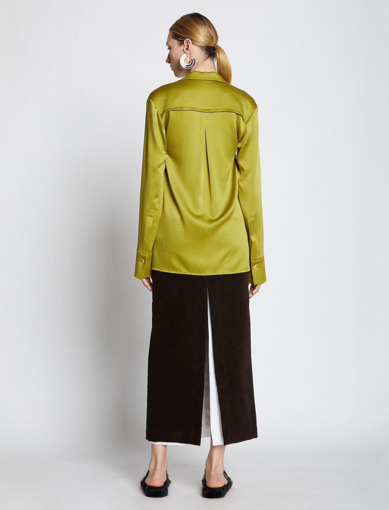 Brushed Viscose Layered Split Skirt #2