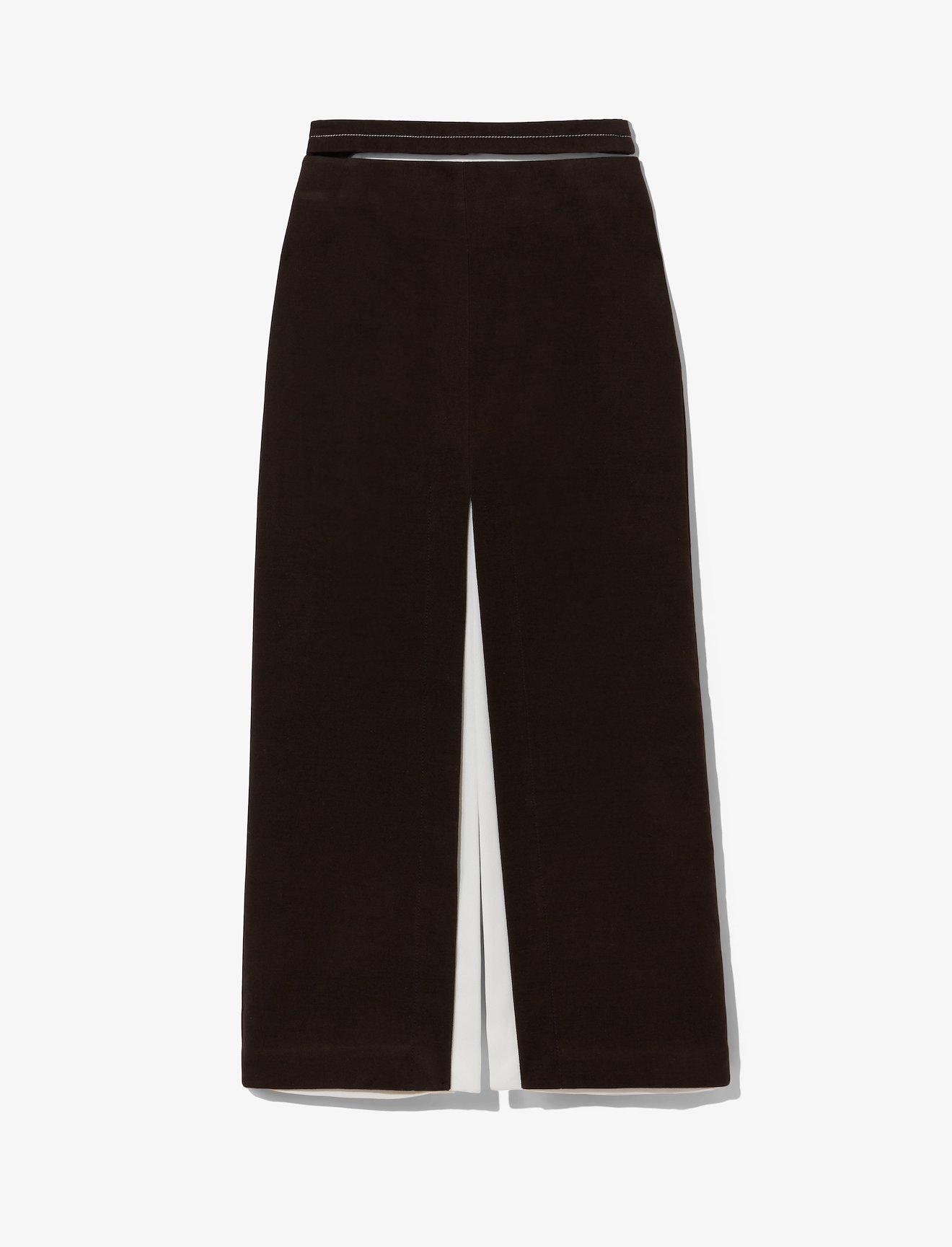 Brushed Viscose Layered Split Skirt #4
