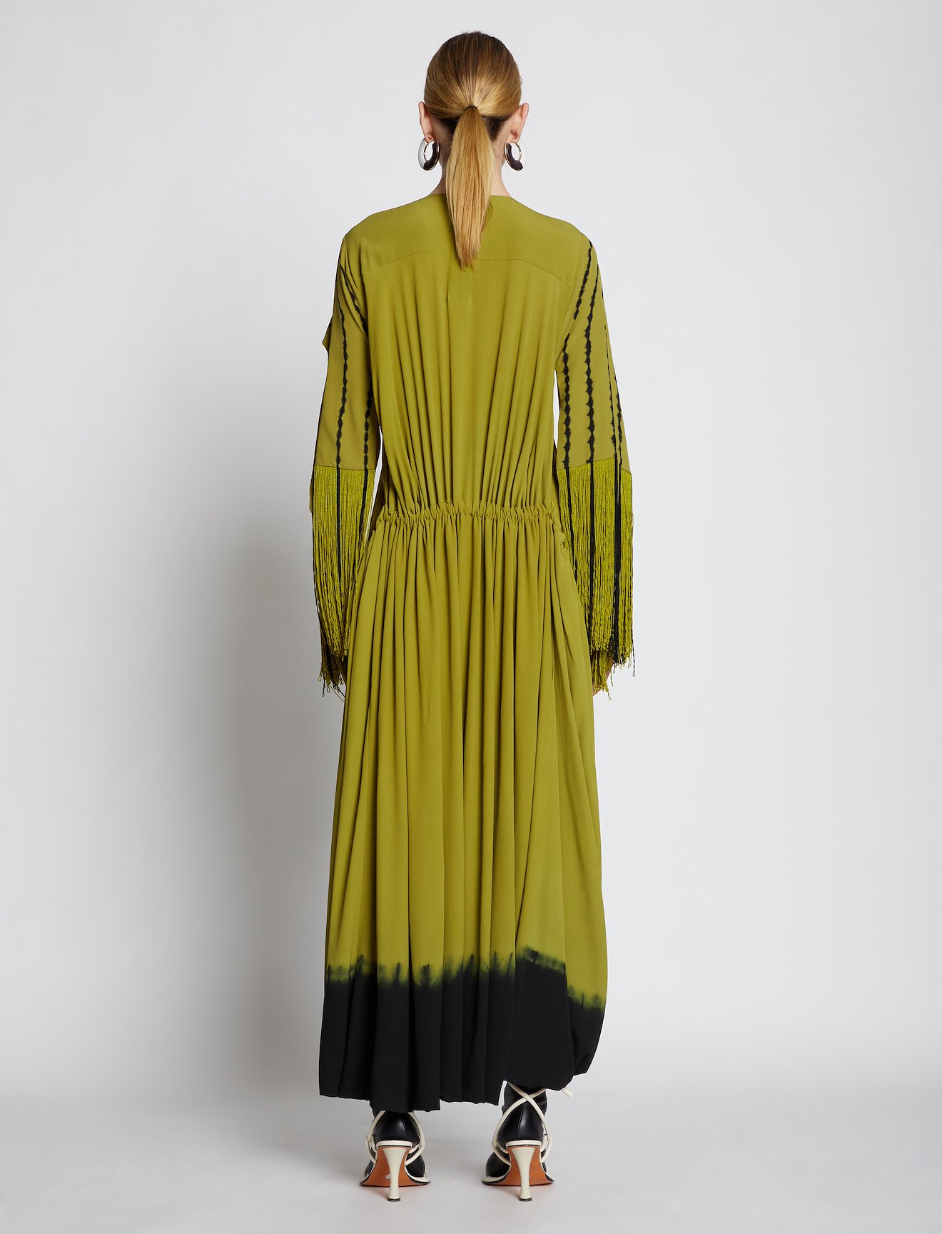 Tie Dye Fringe Gathered Dress #2