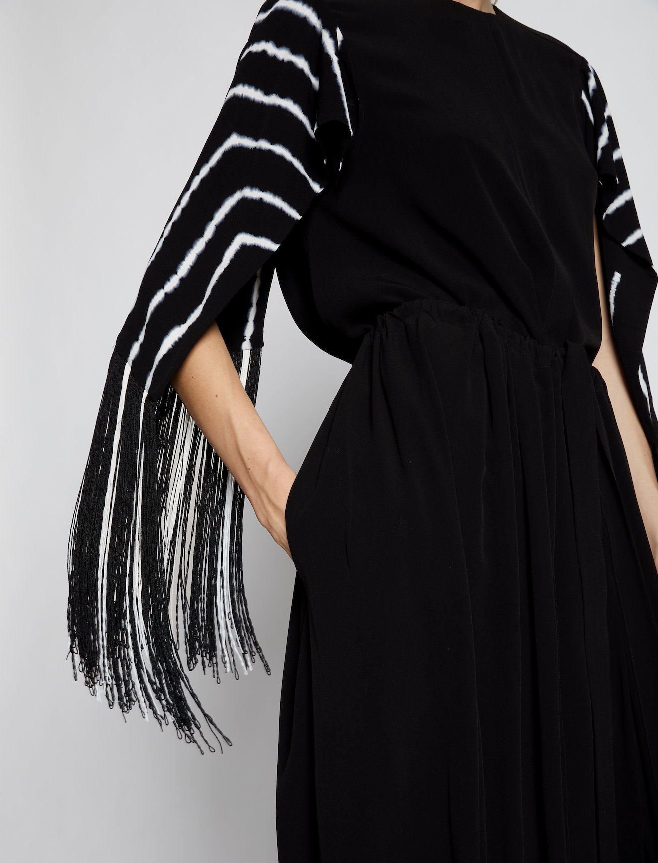 Tie Dye Fringe Gathered Dress #3