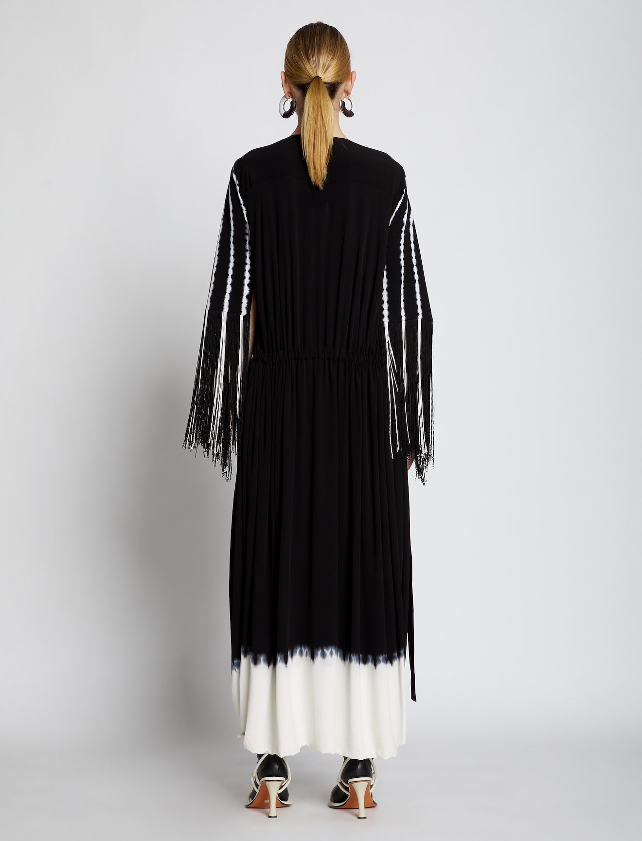 Tie Dye Fringe Gathered Dress #2