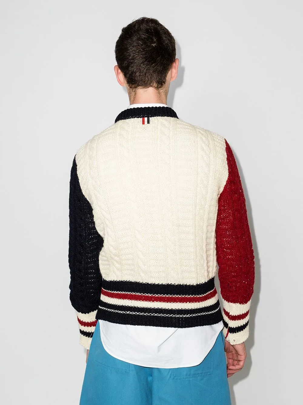 Thom Browne Kabelgebreide trui Wit